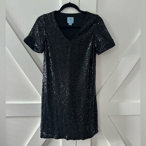 CeCe Black Sequin Mini Dress